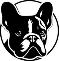 Französisch Bulldogge - - minimalistisch und eben Logo - - Vektor Illustration