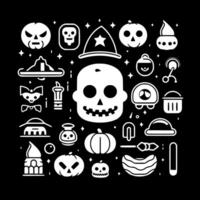 Halloween - - minimalistisch und eben Logo - - Vektor Illustration