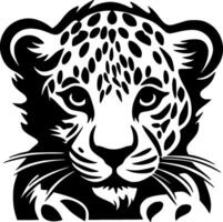 Leopard Baby, schwarz und Weiß Vektor Illustration