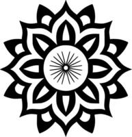 Mandala - - minimalistisch und eben Logo - - Vektor Illustration