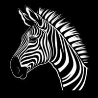 zebra, minimalistisk och enkel silhuett - vektor illustration