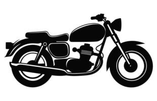 motorcykel silhuett vektor svart och vit isolerat på en vit bakgrund, motorcykel silhuett ClipArt