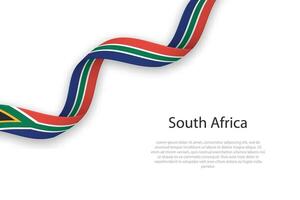 winken Band mit Flagge von Süd Afrika vektor