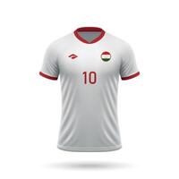 3d realistisk fotboll jersey tadzjikistan nationell team 2024 vektor