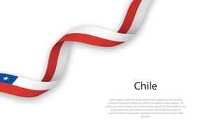 winken Band mit Flagge von Chile vektor