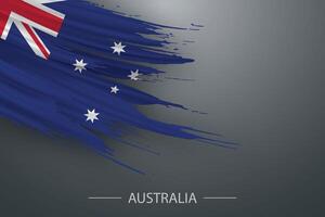 3d Grunge Bürste Schlaganfall Flagge von Australien vektor