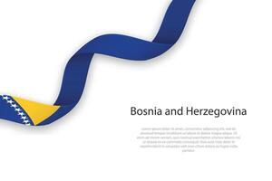 winken Band mit Flagge von Bosnien und Herzegowina vektor