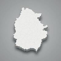 3d isometrisch Karte von lugo ist ein Provinz von Spanien vektor