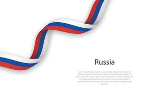 winken Band mit Flagge von Russland vektor