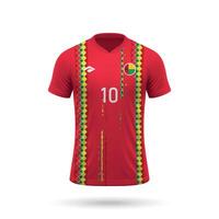 3d realistisk fotboll jersey guinea-bissau nationell team 2024 vektor
