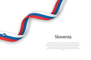 winken Band mit Flagge von Slowenien vektor