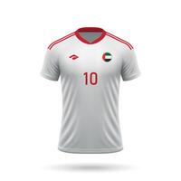 3d realistisk fotboll jersey förenad arab emirates nationell team 2024 vektor