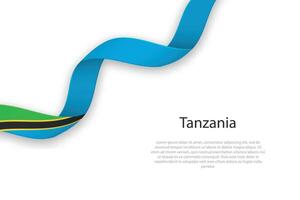 vinka band med flagga av tanzania vektor