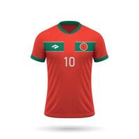 3d realistisch Fußball Jersey Marokko National Mannschaft 2024 vektor