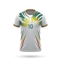 3d realistisch Fußball Jersey Mali National Mannschaft 2024 vektor
