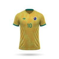 3d realistisk fotboll jersey Australien nationell team 2024 vektor