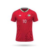 3d realistisk fotboll jersey ekvatorial guinea nationell team 2024 vektor