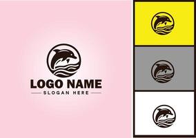val ikon logotyp vektor konst grafik för företag varumärke ikon val fisk hav logotyp mall
