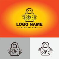låsa ikon logotyp säkerhet säkerhet skydd vektor för företag varumärke ikon låsa logotyp mall