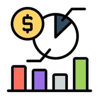 einzigartig Design Symbol von finanziell Diagramm vektor