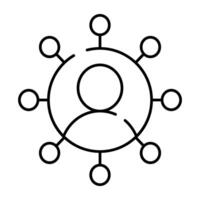 Benutzer mit Netzwerk, Konzept von Benutzer Netzwerk Symbol vektor