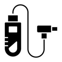 USB Kabel Symbol im modern Design vektor