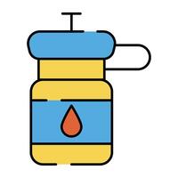 ein einzigartig Design Symbol von Wasser Flasche vektor