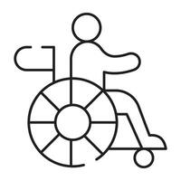 ein einzigartig Design Symbol von Rollstuhl vektor