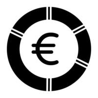 ein editierbar Design Symbol von Euro Münze vektor