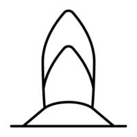 ein einzigartig Design Symbol von Surfbrett vektor