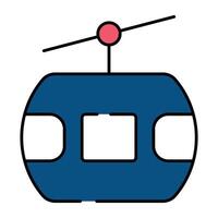 ein modisch Vektor Design von Kabel Auto, Seilbahn Vektor