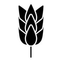 en fast design ikon av korn beskära vektor