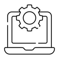 Ausrüstung Innerhalb Laptop, Symbol von Laptop Rahmen vektor