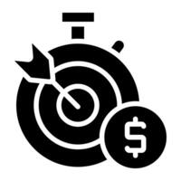 Dollar innerhalb der Stoppuhr, Symbol der Zeit ist Geld vektor