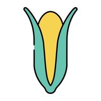 en perfekt design ikon av majs majskolv vektor