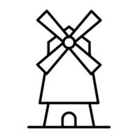 ett redigerbar design ikon av inhemsk väderkvarn vektor