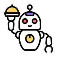 ein Symbol Design von Roboter Bedienung isoliert auf Weiß Hintergrund vektor