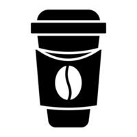 ett ikon design av kaffe kopp, redigerbar vektor