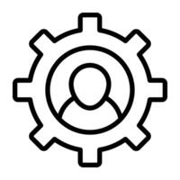 avatars med redskap som visar begrepp av anställd miljö ikon vektor