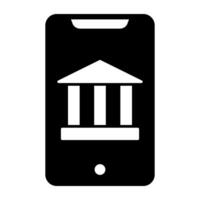 Bank inuti smartphone betecknar begrepp av mobil bank vektor