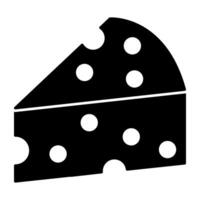 en unik design ikon av ost skiva vektor