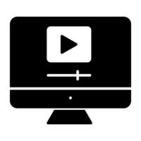 perfektes Design-Symbol für Online-Videos vektor