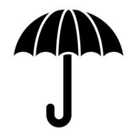 ein solide Design Symbol von Regenschirm vektor