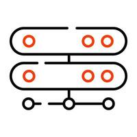 ein Symbol Design von Netzwerk Server vektor