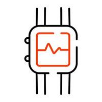 editierbar Design Symbol von Gesundheit Tracker vektor