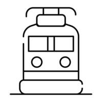 ein einzigartig Design Symbol von Zug vektor