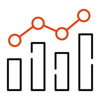 modisch Linien mit Riegel präsentieren Polylinie Graph vektor