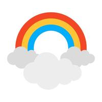 ein bunt Band bezeichnet Konzept von Wolke Regenbogen vektor