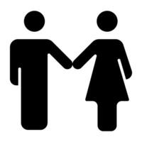 man och kvinna tillsammans, ikon av make vektor