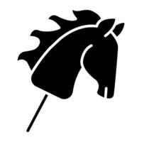kreativ design ikon av pinne häst vektor